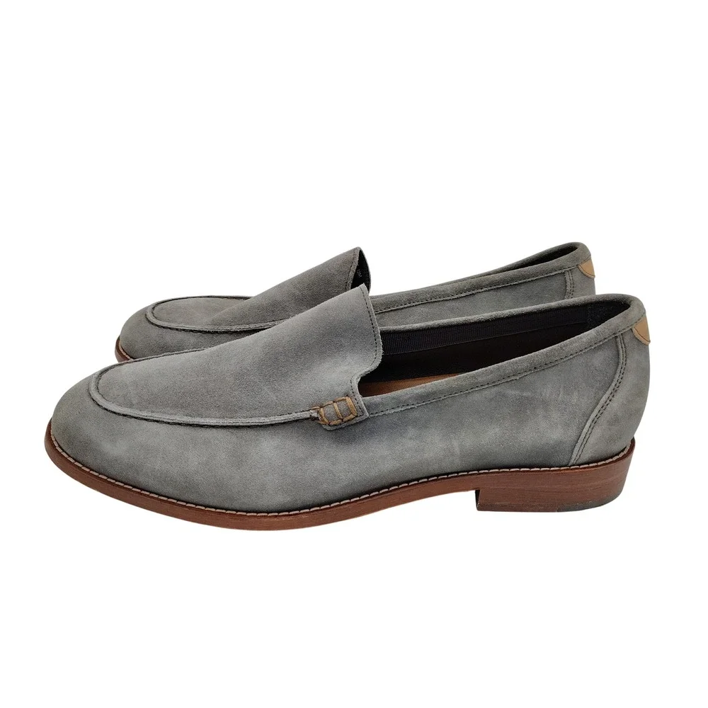 Cole Haan Grandseries Venetian Loafers Mens 12M Grey Suede Shoes